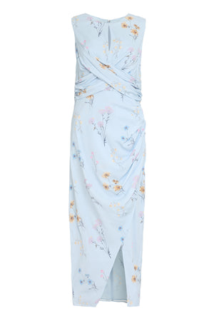 Floral print crepe dress-0